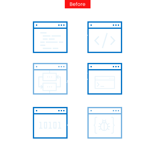 Graphic diagram showing six tools to organize their platform before